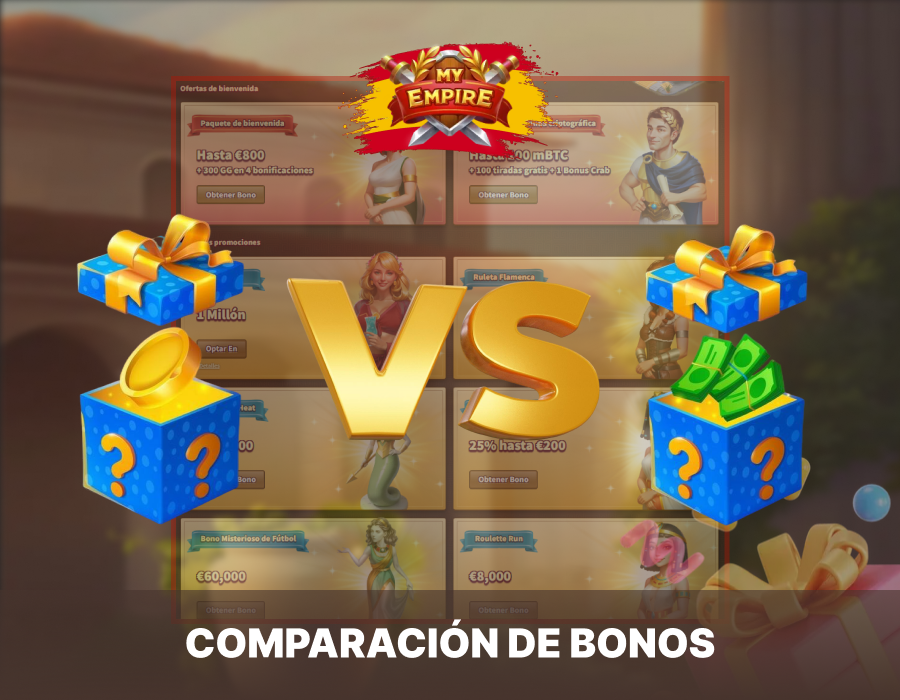 Comparar bonos en My Empire Casino