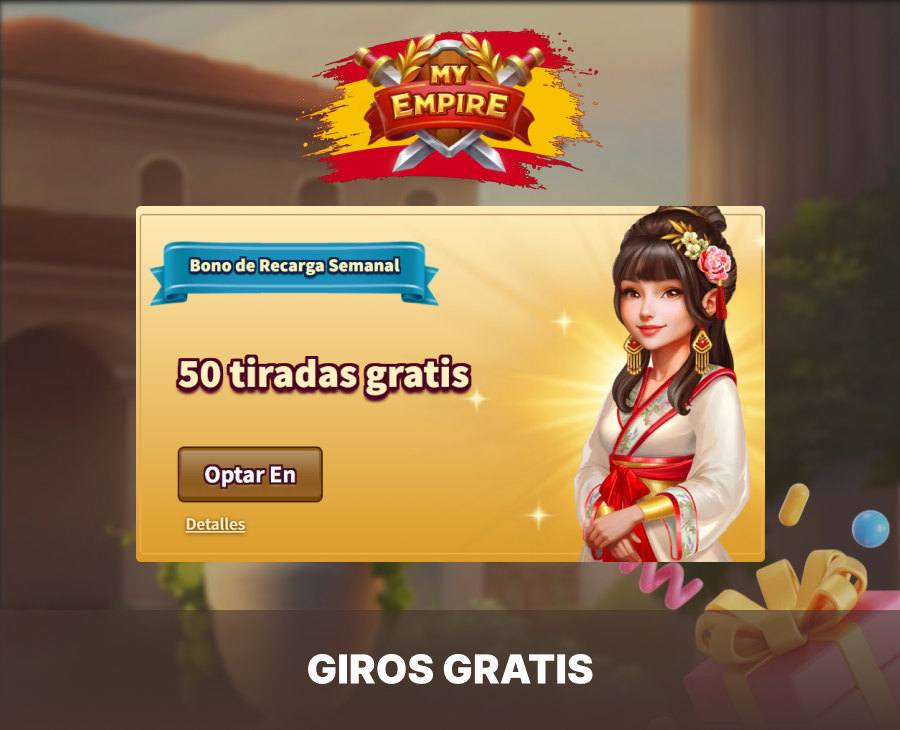 My Empire Casino ofrece una promoción en la que puedes obtener giros gratis