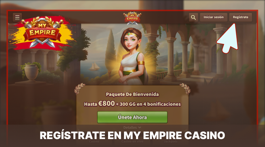 Regístrate en el sitio web de My Empire Casino
