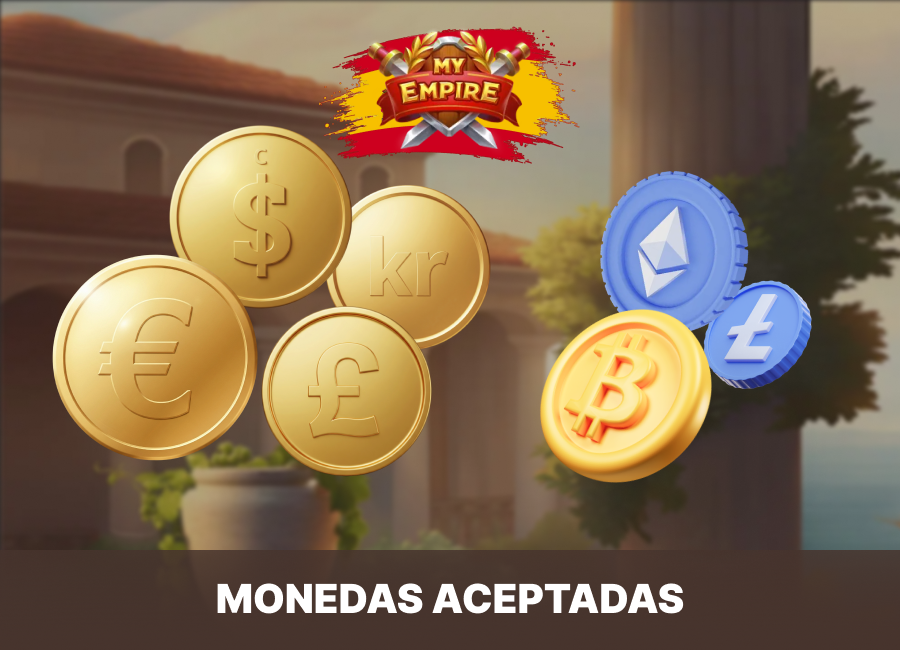 El sitio web de Empire Casino acepta muchas monedas
