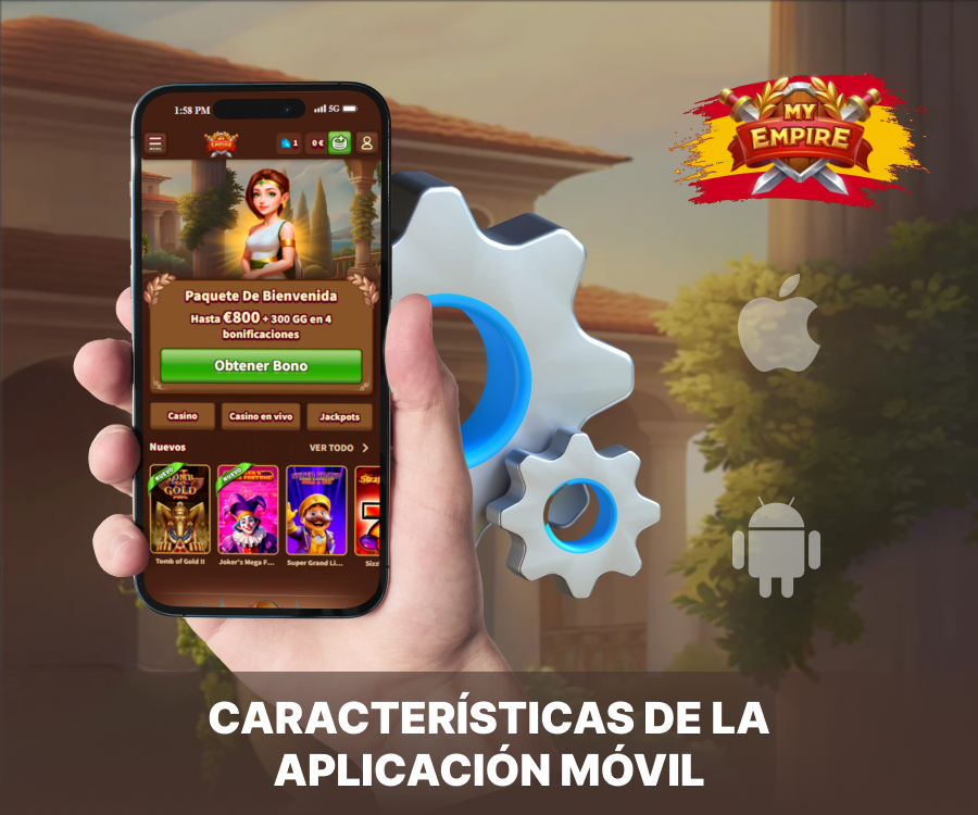 Características de la aplicación móvil de Empire Casino