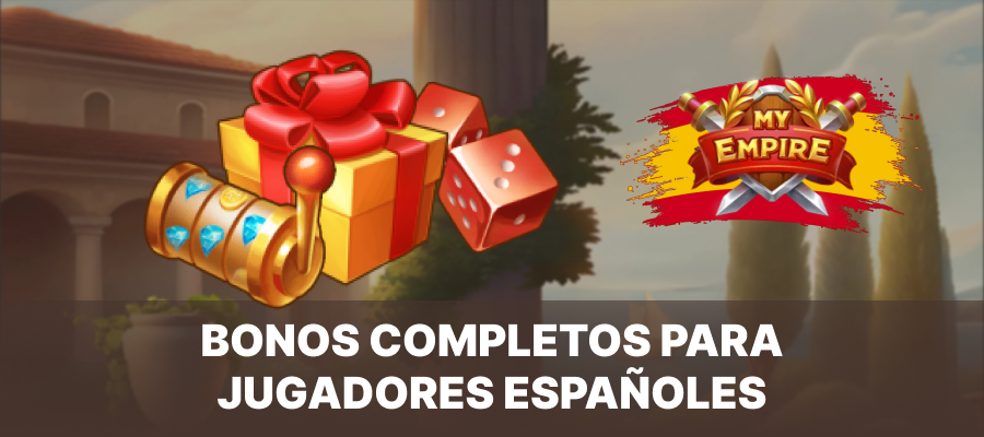 Hay muchos bonos en el sitio web de My Empire Casino para jugadores españoles